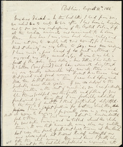 Letter from Richard Davis Webb, Dublin, [Ireland], to Anne Warren Weston, August 12th, 1851