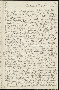Letter from Richard Davis Webb, Dublin, [Ireland], to Maria Weston Chapman, 9th of January 1852