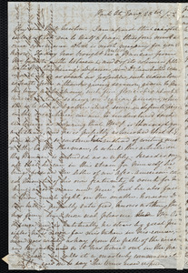 Letter from Emma Michell, Park St., [Bristol, England], to Caroline Weston, Jan'y 23rd / [18]52