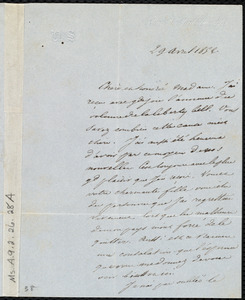 Letter from Maria Weston Chapman, [London?], to Maria Weston Chapman, 29 Avril 1852