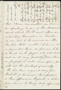 Letter from Emma Michell, 47 Park St, [Bristol, England], to Miss Weston, Nov. 8th / [18]52, Monday eve'g