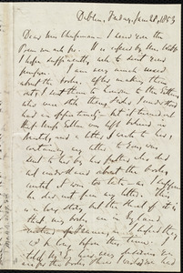 Letter from Richard Davis Webb, Dublin, [Ireland], to Maria Weston Chapman, Jan. 28, 1853