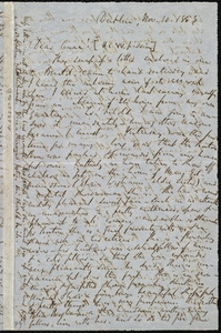 Letter from Richard Davis Webb, Dublin, [Ireland], to Anne Warren Weston, Nov. 10, 1853