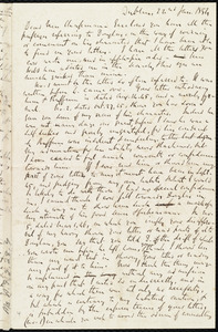 Letter from Richard Davis Webb, Dublin, [Ireland], to Maria Weston Chapman, 22nd Jan. 1854