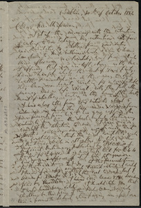 Letter from Richard Davis Webb, Dublin, [Ireland], to Maria Weston Chapman, 30th of October 1854