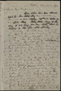 Letter from Richard Davis Webb, Dublin, [Ireland], to Maria Weston Chapman, November 15, 1854
