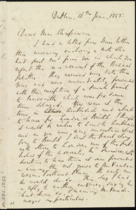 Letter from Richard Davis Webb, Dublin, [Ireland], to Maria Weston Chapman, 16th June 1855