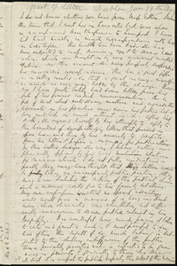 Partial letter from Richard Davis Webb, [Dublin, Ireland], to Anne Warren Weston and Caroline Weston, [14 Jan. 1857]