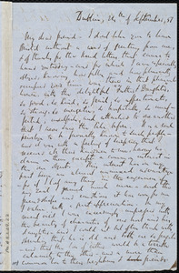 Letter from Richard Davis Webb, Dublin, [Ireland], to Caroline Weston, 24th of September [18]51