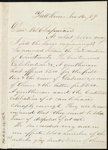 Letter from J. M. Aldrich, Fall River, [Mass.], to Maria Weston Chapman, Nov. 16 / [18]59