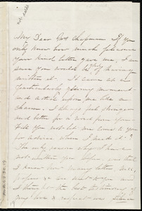 Letter from Martha Griffith Browne, 15 Carroll Place, Bleecker Street, New York, to Maria Weston Chapman, Nov. 17th / [18]59
