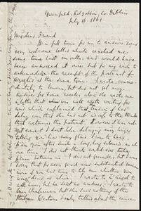 Letter from Richard Davis Webb, Greenfield, Kilgobbin, Co[unty], [Dublin, Ireland], to Anne Warren Weston, July 16, 1861