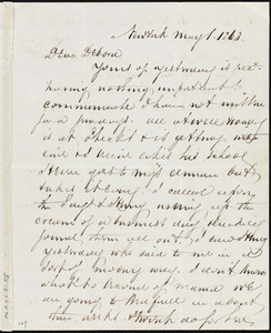 Letter from Richard Warren Weston, New York, to Deborah Weston, May 1, 1863