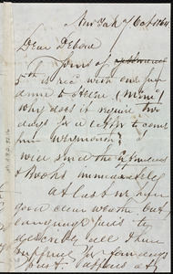 Letter from Richard Warren Weston, New York, to Deborah Weston, 7 Oct. 1864