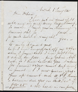 Letter from Richard Warren Weston, New York, to Deborah Weston, 3 Jan'y 1865
