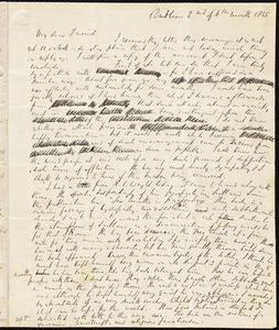 Incomplete letter from Richard Davis Webb, Dublin, [Ireland], to Maria Weston Chapman, 2nd [day] of 6th month 1845
