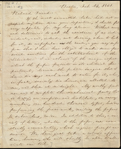 Letter from William Lloyd Garrison, Boston, [Mass.], to Samuel Joseph May, Feb. 14, 1831