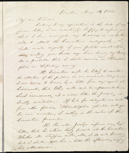 Letter from William Lloyd Garrison, Boston, [Mass.], to Robert Purvis, May 30, 1832