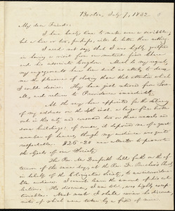 Letter from William Lloyd Garrison, Boston, [Mass.], to Henry Egbert Benson, July 7, 1832
