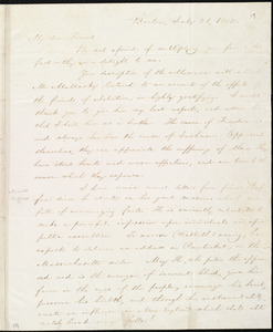 Letter from William Lloyd Garrison, Boston, [Mass.], to Henry Egbert Benson, July 21, 1832