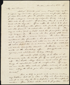 Letter from William Lloyd Garrison, Boston, [Mass.], to George William Benson, March 8, 1838