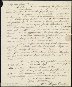 Letter from William Lloyd Garrison to Henry Egbert Benson, [8 March 1833]