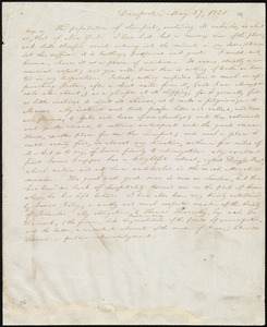 Partial letter from William Lloyd Garrison, Liverpool, [England], May 27, 1833