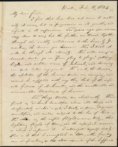 Letter from William Lloyd Garrison, Boston, [Mass.], to Samuel Joseph May, Feb. 18, 1834