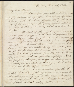 Letter from William Lloyd Garrison, Boston, [Mass.], to Henry Egbert Benson, Feb. 26, 1834