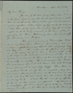 Letter from William Lloyd Garrison, Brooklyn, [Conn.], to George William Benson, April 23, 1834