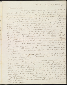Letter from William Lloyd Garrison, Boston, [Mass.], to Samuel Joseph May, July 23, 1834