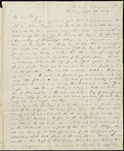 Letter from William Lloyd Garrison, Freedom's Cottage, Roxbury, [Mass.], to George William Benson, Sept. 12, 1834