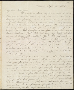 Letter from William Lloyd Garrison, Boston, [Mass.], to Samuel Joseph May and Lucretia Flagge Coffin May, Sept. 15, 1834
