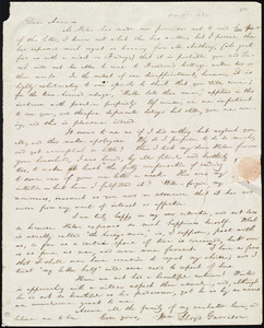 Letter from William Lloyd Garrison, [Freedom's Cottage, Roxbury, Mass.], to Anna Elizabeth Benson, [November 9?, 1834]