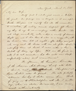 Letter from William Lloyd Garrison, New York, to Helen Eliza Garrison, March 13, 1835