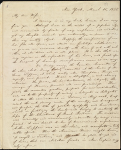 Letter from William Lloyd Garrison, New York, to Helen Eliza Garrison, March 16, 1835