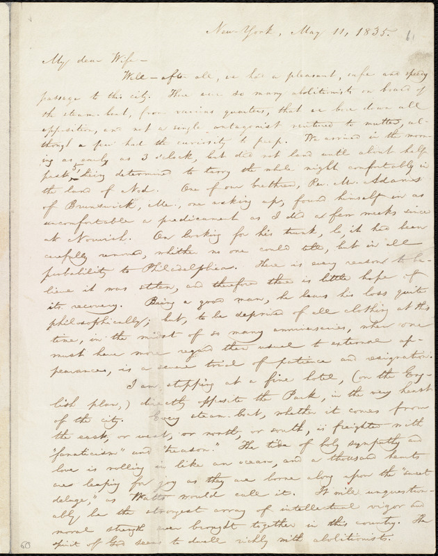 Letter from William Lloyd Garrison, New York, to Helen Eliza Garrison ...