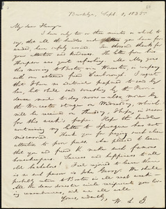 Letter from William Lloyd Garrison, Brooklyn, [Conn.], to Henry Egbert Benson, Sept. 1, 1835
