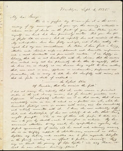 Letter from William Lloyd Garrison, Brooklyn, [Conn.], to George William Benson, Sept. 4, 1835