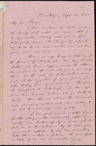 Letter from William Lloyd Garrison, Brooklyn, [Conn.], to George William Benson, Sept. 12, 1835