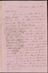 Letter from William Lloyd Garrison, Brooklyn, [Conn.], to Henry Egbert Benson, Sept. 12, 1835
