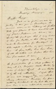Letter from William Lloyd Garrison, Brooklyn, [Conn.], to George William Benson, Thursday Morning, [Sept. 17], 1835