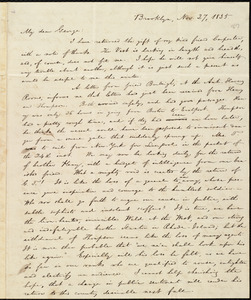 Letter from William Lloyd Garrison, Brooklyn, [Conn.], to George William Benson, Nov. 27, 1835