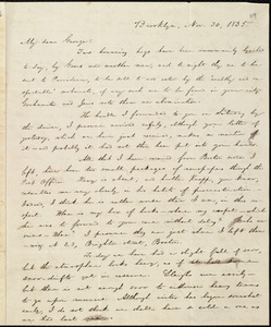 Letter from William Lloyd Garrison, Brooklyn, [Conn.], to George William Benson, Nov. 30, 1835