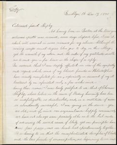 Copy of letter from William Lloyd Garrison, Brooklyn, Ct., to Thomas Shipley, Dec. 17, 1835