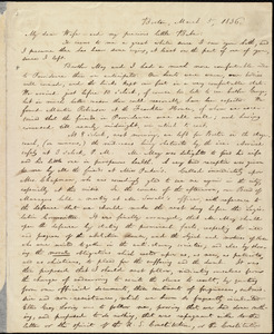 Letter from William Lloyd Garrison, Boston, [Mass.], to Helen Eliza Garrison, March 5, 1836