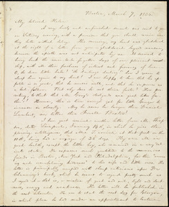 Letter from William Lloyd Garrison, Boston, [Mass.], to Helen Eliza Garrison, March 7, 1836