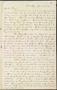 Letter from William Lloyd Garrison, Brooklyn, [Conn.], to George William Benson, April 10, 1836