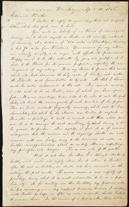 Letter from William Lloyd Garrison, Brooklyn, [Conn.], to Henry Clarke Wright, April 11, 1836