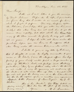 Letter from William Lloyd Garrison, Brooklyn, [Conn.], to George William Benson, June 28, 1836